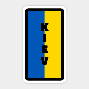 Kiev City in Ukrainian Flag Vertical 1 Sticker